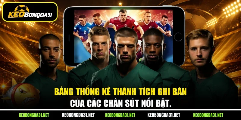 Bảng thống kê thành tích ghi bàn của các chân sút nổi bật.