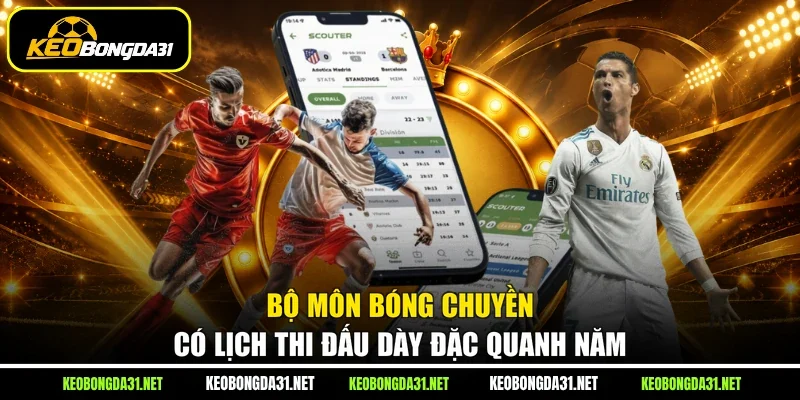 Bộ môn bóng chuyền có lịch thi đấu dày đặc quanh năm